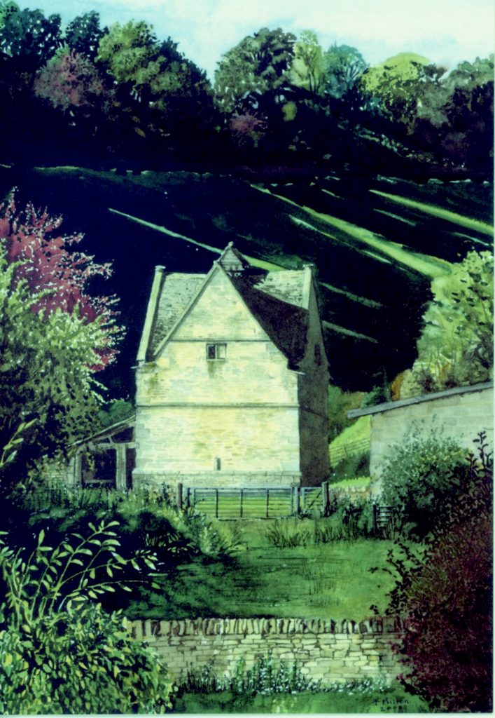 Dovecote painting by Fiona Milton