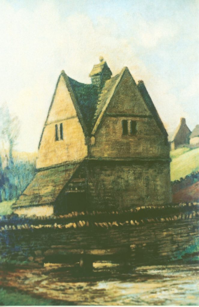 Dovecote and the river Windrush